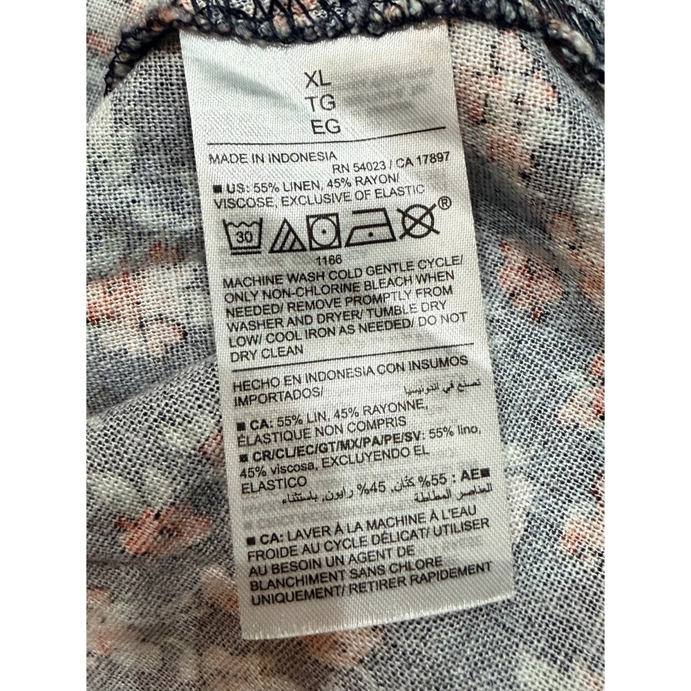 NWT Old Navy Black Floral Cami Sun Dress Smocked Back Cottagecore Summer XL - Picture 7 of 7